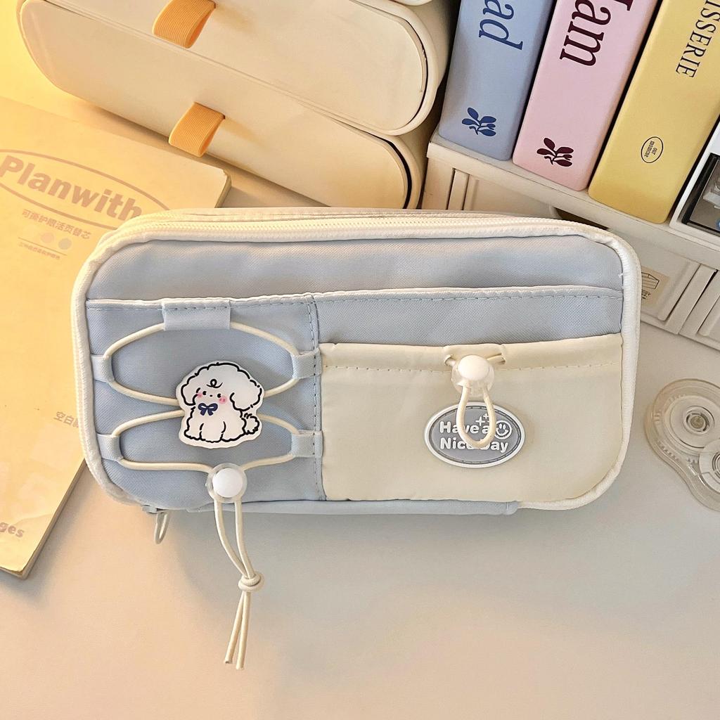 2025 Mehrschichtiges, hochkapazitives, süßes Canvas-Federmäppchen für Mädchen