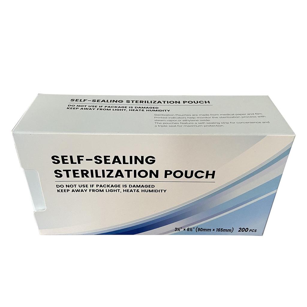 Self Sealing Sterilization Pouch 4 Sizes Dentistry Paper CPP/PET Film