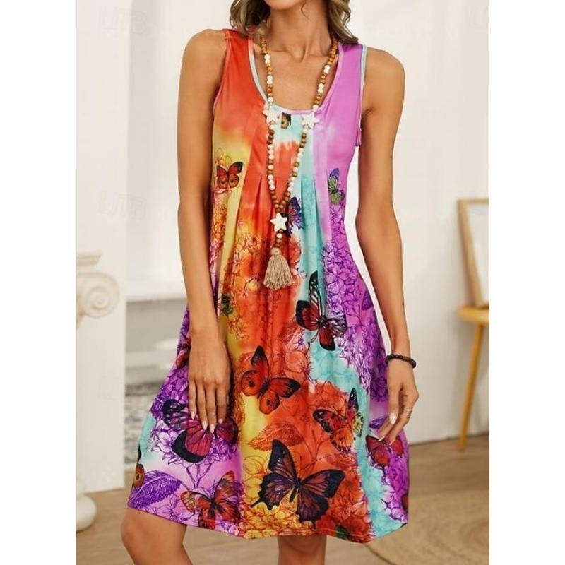 Women's Mini Dress Petite Dress T Shirt Dress Tee Dress Shift Dress Tank Dress Bohemia