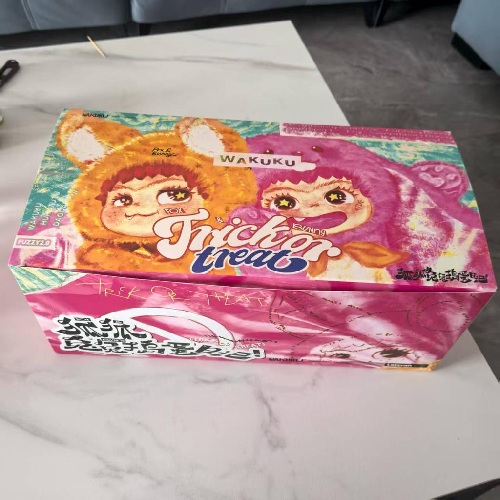 Cute Wakuku Birthday Christma Gift Ornament Mystery Box Wakuku Fox & Bunny Mischief Diary Series Blind Box Plush Pendant