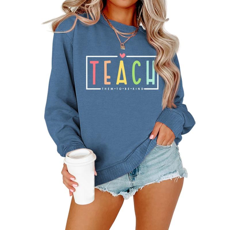 Women S Casual Teach Them To Be Kind Print Hoodie