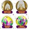 3 Pcs 24 Inch Mardi Gras Decorations Giant Mardi Gras Inflatables Ball Masquerade Inflatables PVC Outdoor Air Blow up Balls for Themed Party