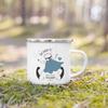 Französische Taufpatin Pate Druck Emaille Kaffeetasse Getränke Milchbecher Campingtassen Bestes Geburtstags-Feiertagsgeschenk für Patentante Patenonkel