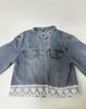 Printed Vintage Retro Denim Jacket