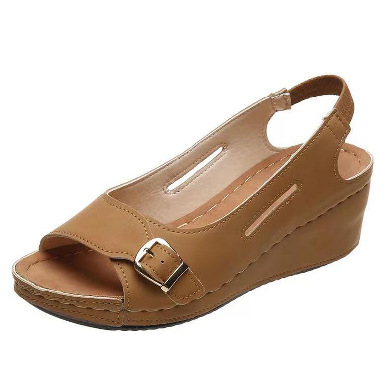 Fashion Women Sandals Pointed Toe Heels Sandals For Summer Shoes Women Soft Bottom Wedge Sandalias Mujer Slip On Summer Footwear Female