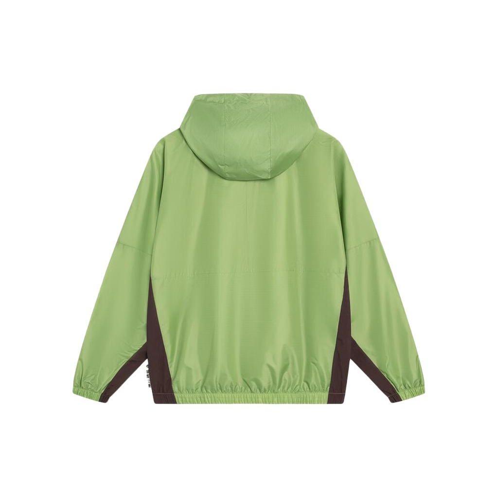 Li-Ning Badfive Series Color Block Striped Print Zip Windbreaker Men Outerwear Bright-Moss-Green AFDT059-5