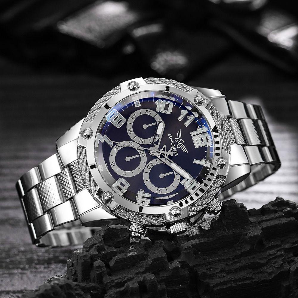 Gold Men's Business Watches Stainless Steel Band Wristwatch Fashion Men Quartz Watches  Male Gift