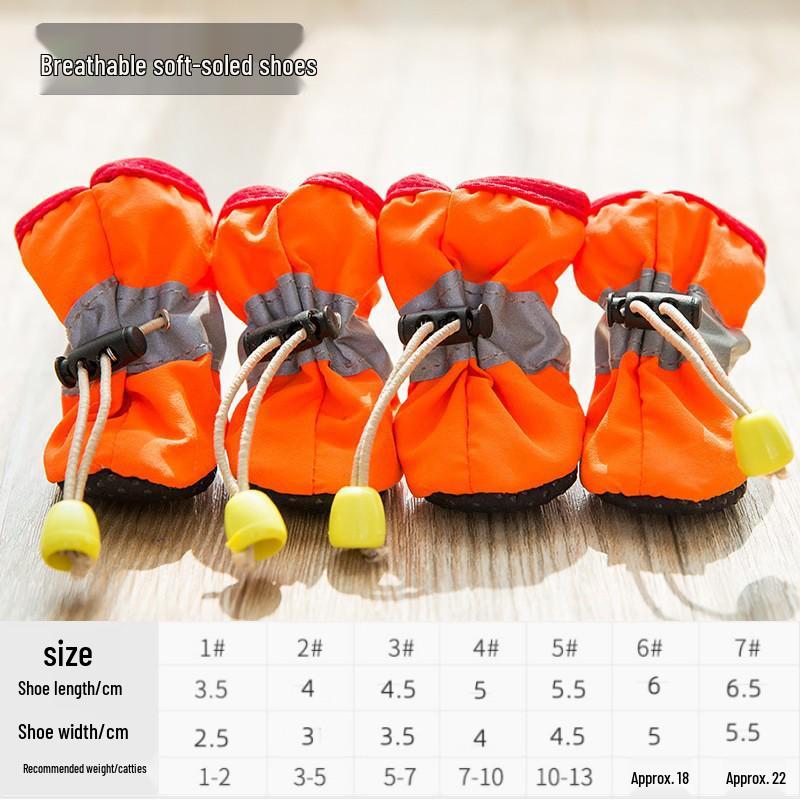 

Водонепроницаемые носки для питомцев на мягкой подошве и дождевые ботинки для собак: Идеально для тедди, померанского шпица, пуделя, бишона Size 7