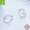 Niche Light Luxury Moon Cat Stud Earrings Female, Temperament S925 Sterling Silver Earrings