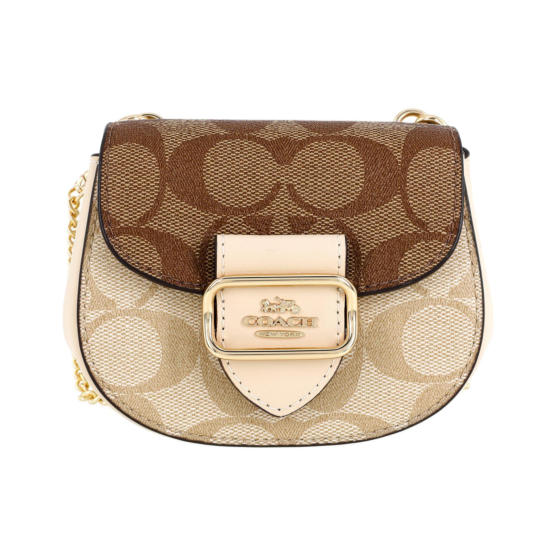 

Новая парусиновая сумка-седло COACH Morgan с кожаной отделкой, кроссбоди, на плечо, женская, хаки, CJ541-IMU4V 12.7*5.6*9.7CM