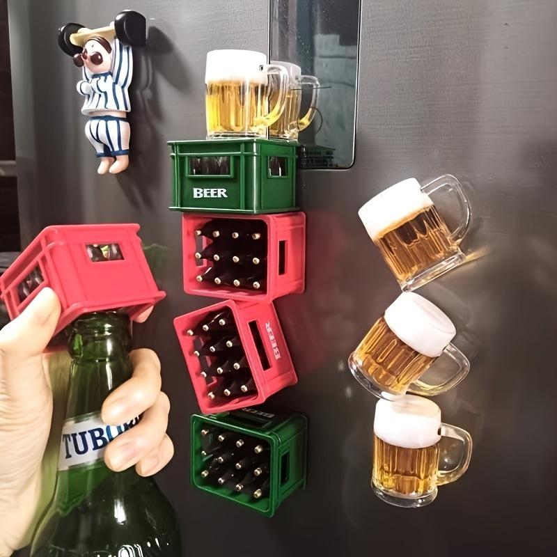 Beer Bottle Opener, Soda Bottle Opener, Can Be Attached To The Refrigerator As Decoration, Creative Beer Basket Design