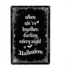 Spooky Metal Sign Haunted House Gothic Decor For Bedroom Vintage Halloween Decorations Witchy Room Decor Goth Room Decor