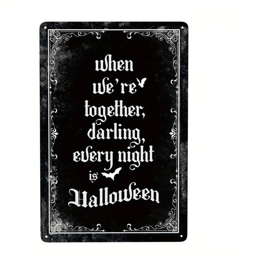 Spooky Metal Sign Haunted House Gothic Decor For Bedroom Vintage Halloween Decorations Witchy Room Decor Goth Room Decor