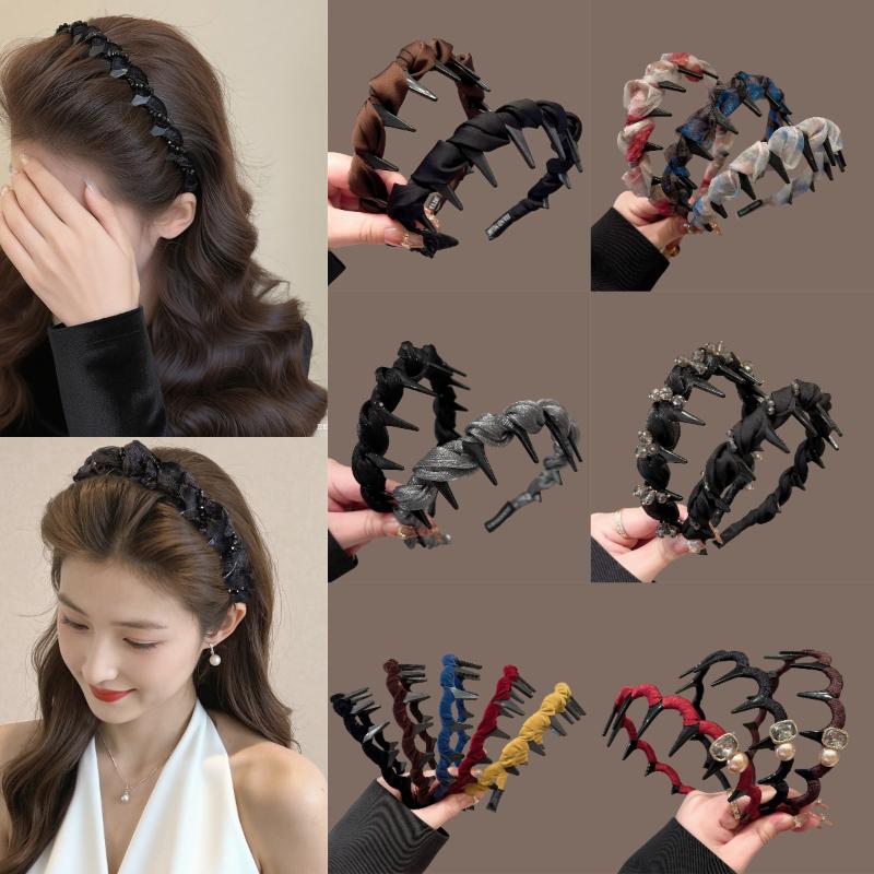 Simple Black Headband Jewelry Material Cloth Girl Women Hairband Semi-finished Solid Hair Accessories Hoop Headwear