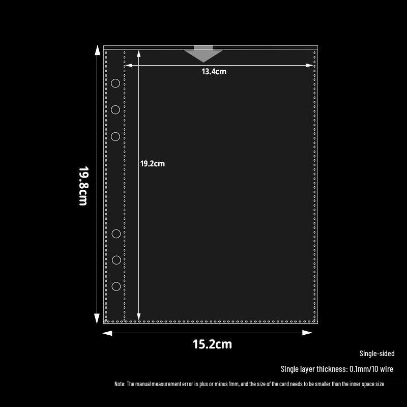 Polaroid A5 6-Hole Photo Album Refill Pages, Transparent PP, 76543 Inch, Loose-Leaf
