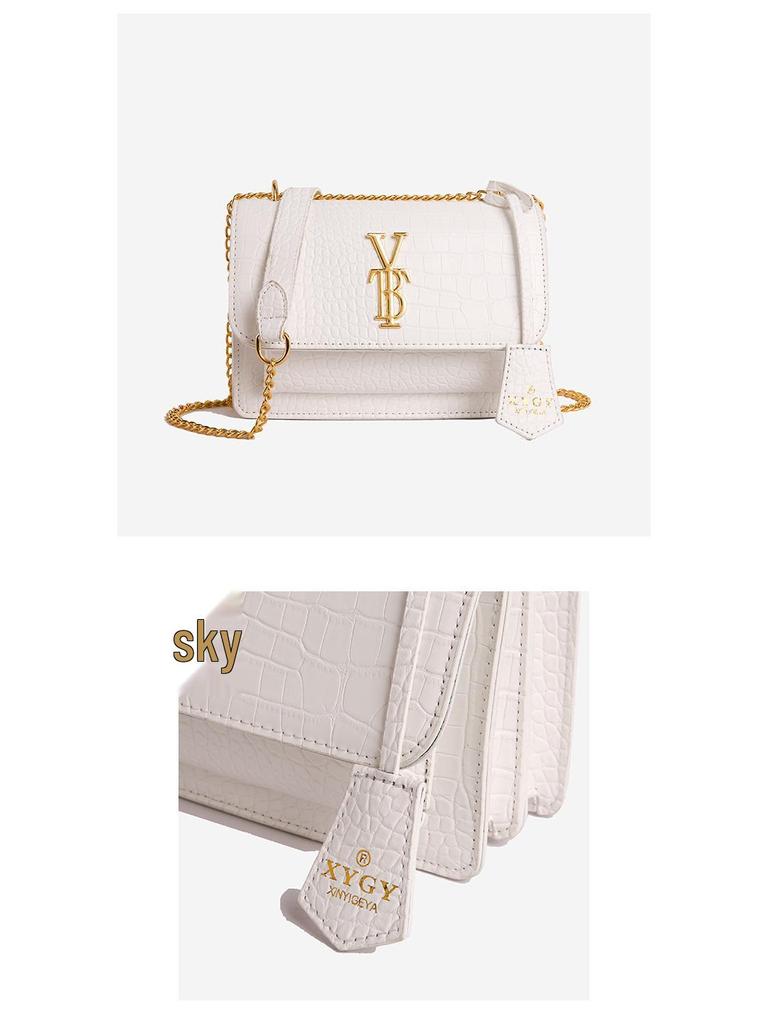 Elegante 2025 Herbst/Winter Krokodilmuster Kettentasche - Retro Europäischer & Amerikanischer Stil, Vielseitiges Schulter- & Umhänge-Design für Damen