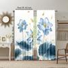 2 pcs   versatile polyester transparent curtains for home decoration Lotus Flower for use in bedrooms and living rooms