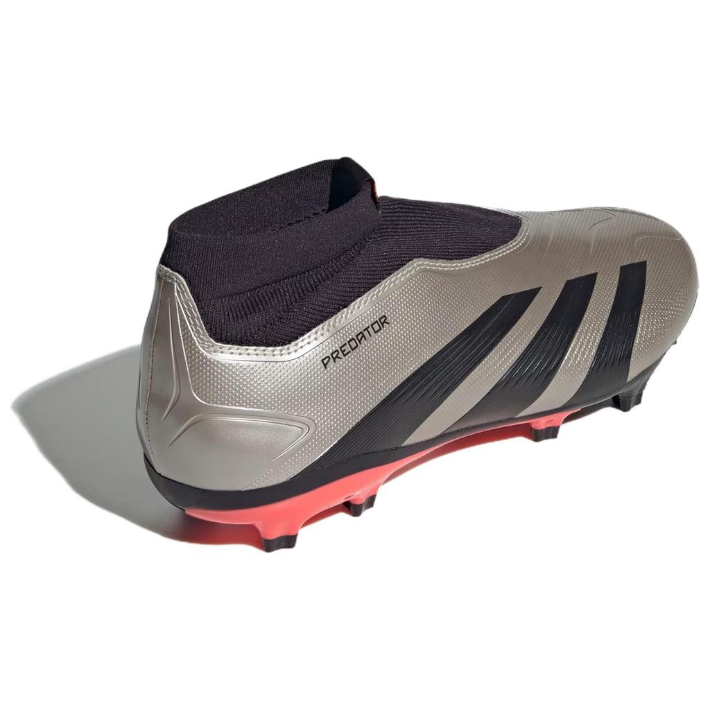New Adidas Predator League Laceless Fg Platinum Metallic Aurora Black Turbo IF6331