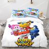 Super Wings Bedding Set Bedspread Single Twin Full Queen King Size Game Super Wings Bed Set Children's Kid Bedroom Duvetcover