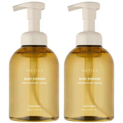 Native Deep Moisture Foaming Hand Wash Baby Powder 500ml 2 Pieces