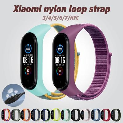 Nylon Strap For Xiaomi Mi Band 7 6 5 4 3 Bracelet Wristband Sports Breathable Bracelet For Miband 5 Replacement Correa Strap Band7 Band6 Band5 Band4