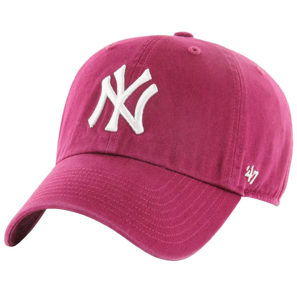 47 BRAND New York Yankees Clean Up Cap, Mens Burgundy Cap