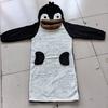 Elegante Pinguin-Pyjamas aus Korallenfleece - Warm, Dick, Einteiler für Studenten mit großem Fischkopf-Design, für drinnen oder draußen.