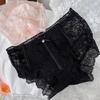 Flower Shadow Mist Veil: Japanese Lace Mid-Waist Breathable Cotton Women's Thongs