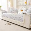 All Season Anti-Slip Cotton Universal Sofa Mat Living Room Washed Cotton Flower Printed Couch  Slipcover Sofa Cushion Armrests