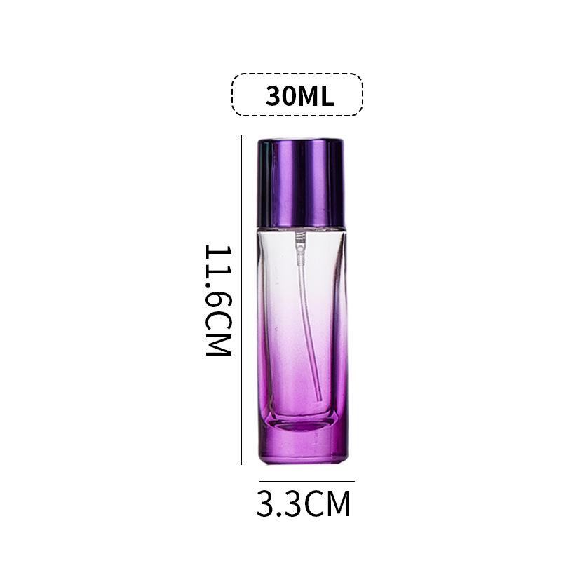 Gradient Cylindrical Perfume Spray Bottle - High Aesthetic Empty Decanting Sample Bottle