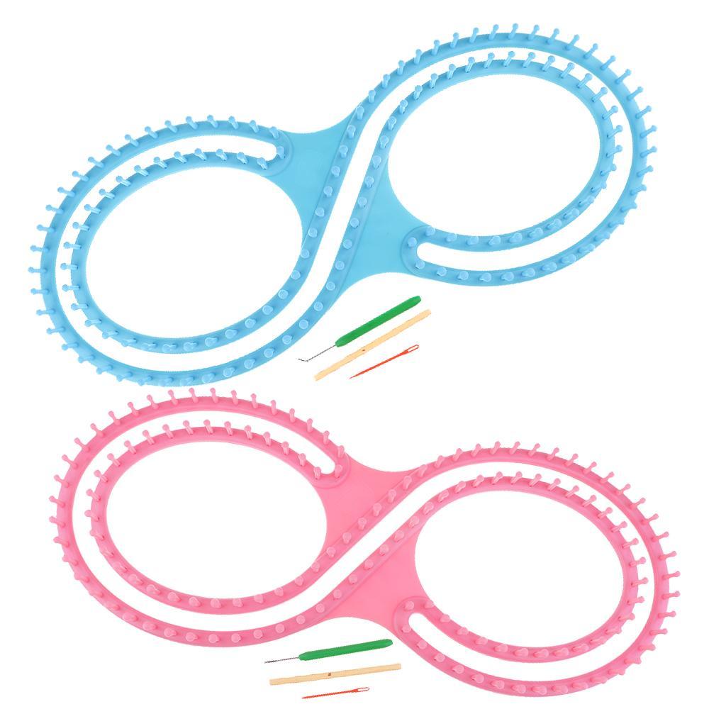 Plastikowy zestaw do robienia na drutach Knifty Knitter Zestaw narzędzi do tkactwa do robienia szalików, czapek, koców i haftu