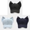Waste Land Y2k Dog Ear Baseball Cap With Washed Denim For Streetwear And Sun Protection