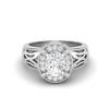 8x6mm Oval Moissanite 925 Sterling Silver Filigree Celtic Women Ring
