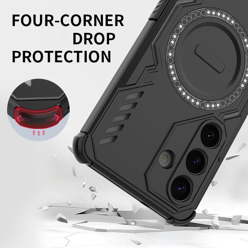 Magnetic Armor Case For Samsung Galaxy S26 Ultra S25 Edge Plus S24 FE S23 S22 A15 A35 A55 A16 A36 A56 A17 A37 A57 5G Hybrid Shockproof Bumper Cover