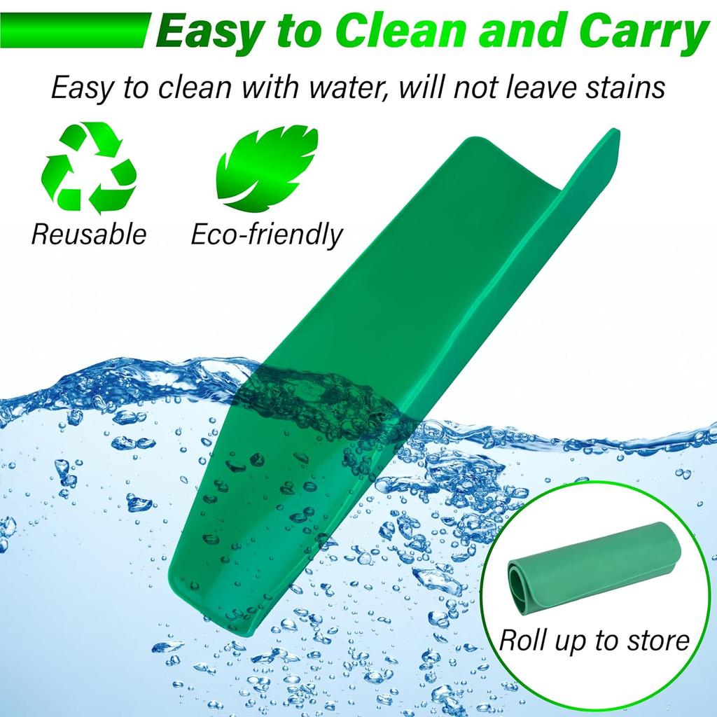 Flexible Oil Funnel, Reble Flex Funnels for Automotive Use, 14.7 x 6.7 Inch Spill-Free Oil Change Tools for Most Cars, Trucks, Motorcycles (Green)