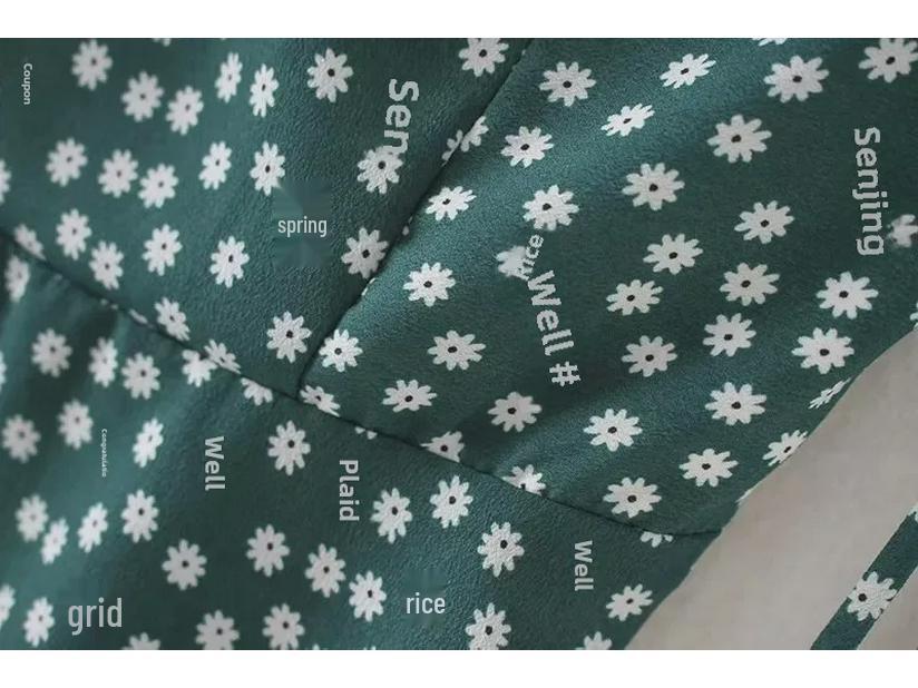 2018 Summer French Floral Spaghetti Strap Square Neck Camisole Women's Backless Mini Dress