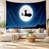 Kikis Lieferservice Jiji Wandteppich Heimdeko Hängendes Stoffkunst Hintergrundteppich für Schlafzimmer