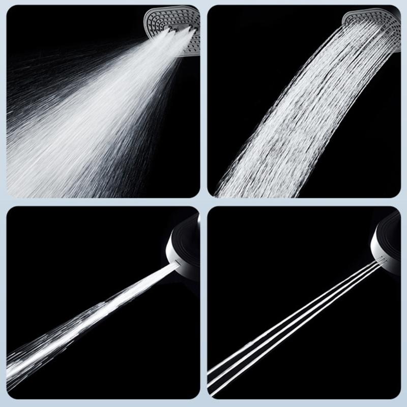 360 Rotating High Pressures Shower Head Multifunction Sprayers Water Softener Filter Easy Installation ABS Materials