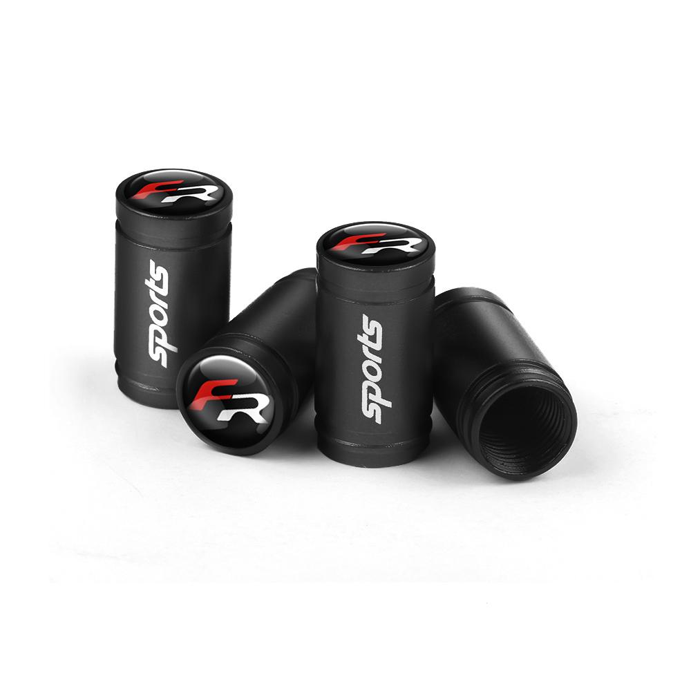 rldf3 4Pcs Car Wheel Tire Air Valve Dust Caps Accessories For SEAT Leon FR Cupra Tarraco Mk2 Mk3 5f 1p Ibiza 6j 6l Arosa Ateca Altea