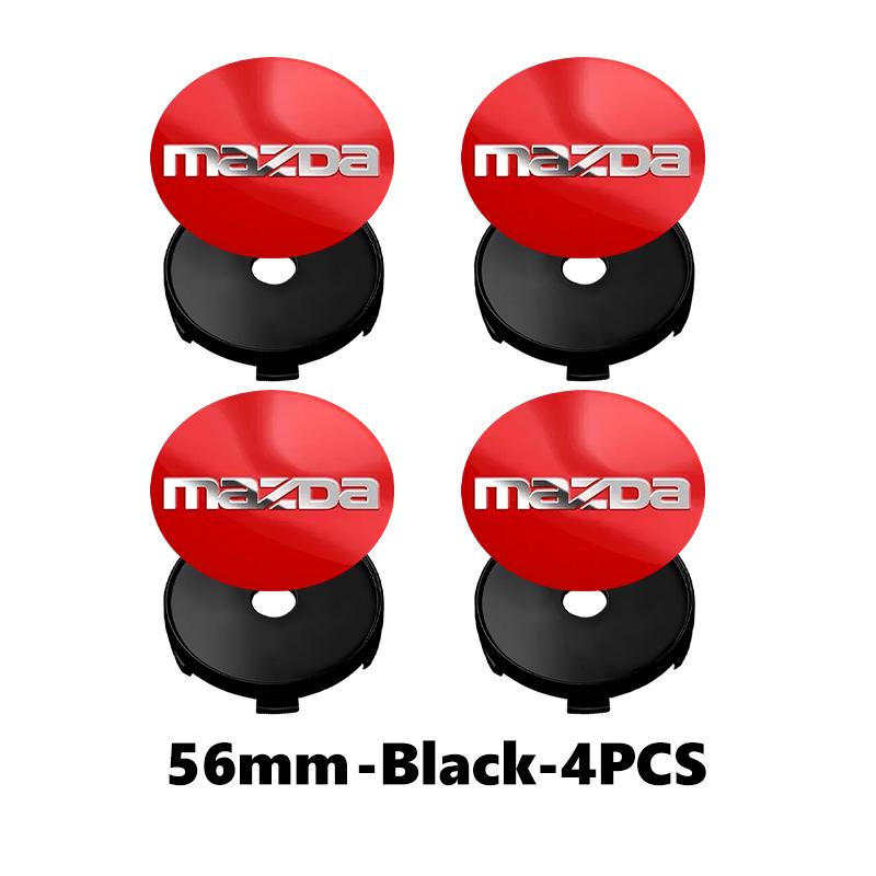 4pcs Car Wheel Hub Center Cover Tire Rim Cap Decoration Sticker For Mazda 3 CX3 CX4 CX5 CX7 CX8 CX9 CX30 RX7 Atenza Axela FF8