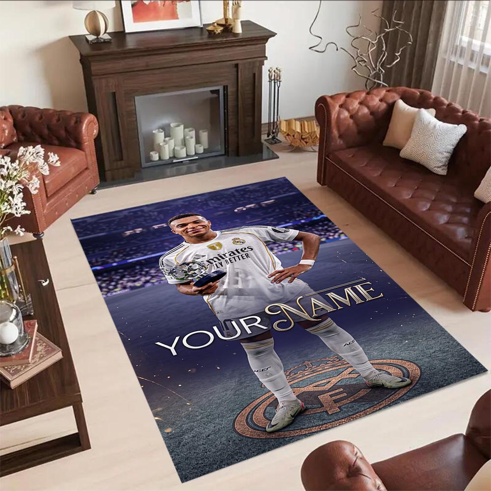 Mbappe Personalized Text Carpet Perfect For Dormitory Playrooms Study Room Living Rooms Antislip Carpet Office Home Decor