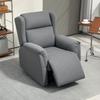 Recliner, Adjustable Upholstered Chair with Footrest, Reclines 160 degrees, Linen Look, Quick Assembly, Dark Grey