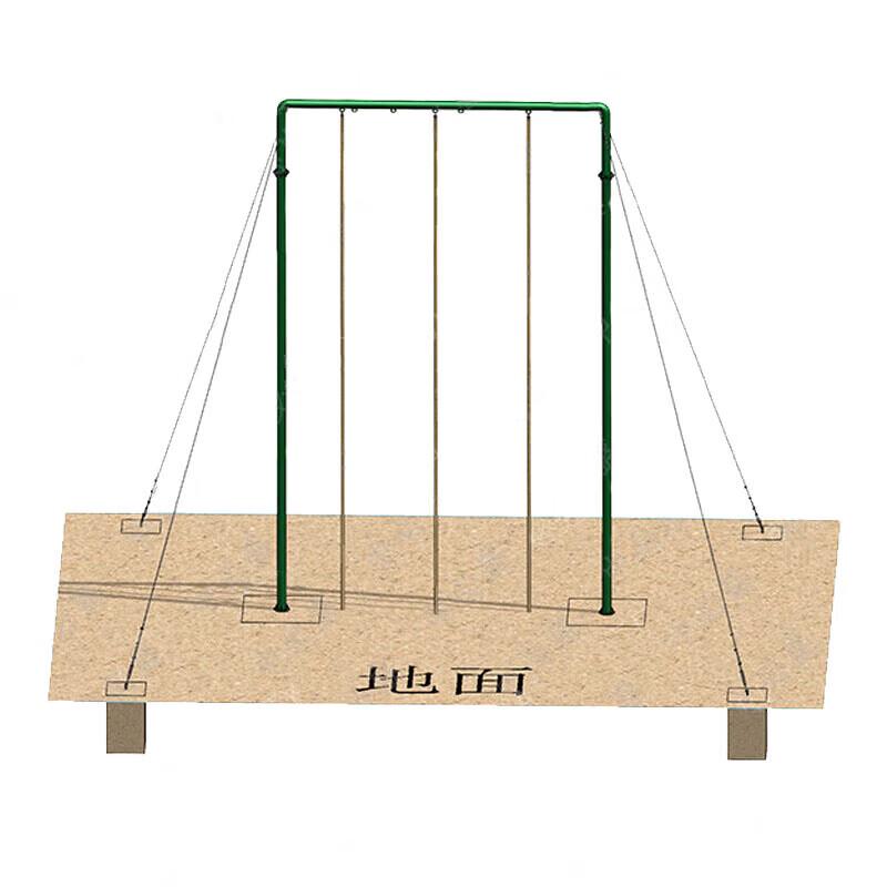 3-in-1 Climbing Frame with Rope & Pole