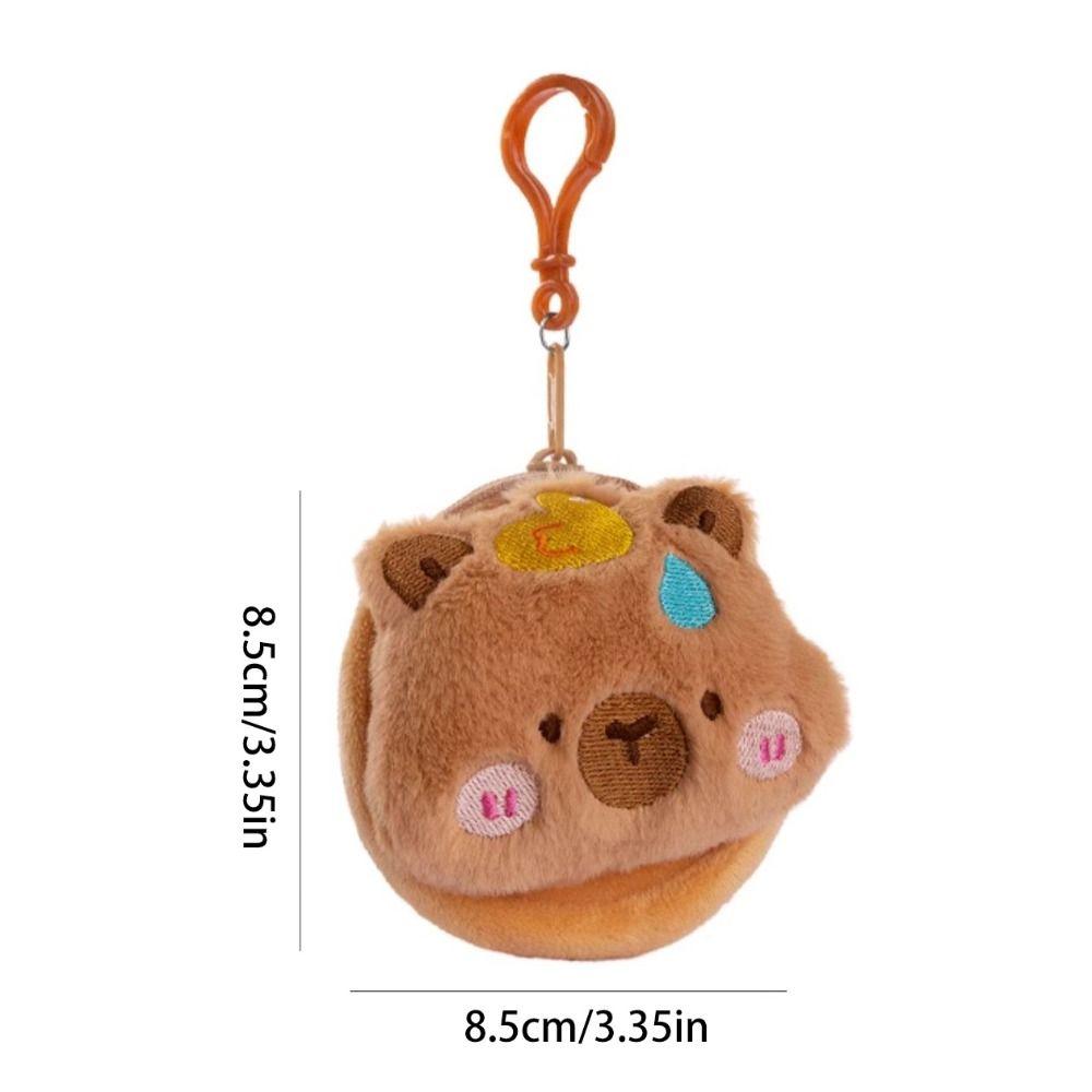 Bag Pendant Capybara Plush Purse Bag Zipper Capibara Earphone Case  Travel