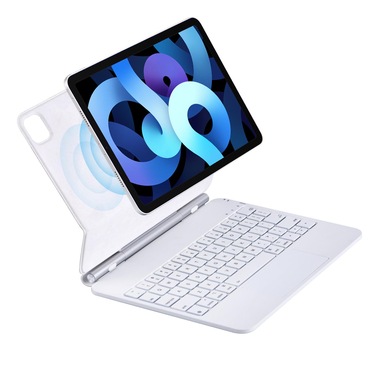 

Магнітна Bluetooth-клавіатура з підсвічуванням для iPad 10, iPad Pro 11 та iPad Air 13 iPad Air 11/4/5 10.9 білий