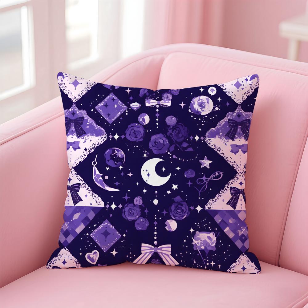 Colorful checkered pattern Cushion Cover Pillow Case Soft Skin Friendly Fabric Comfort Concealed Zipper
