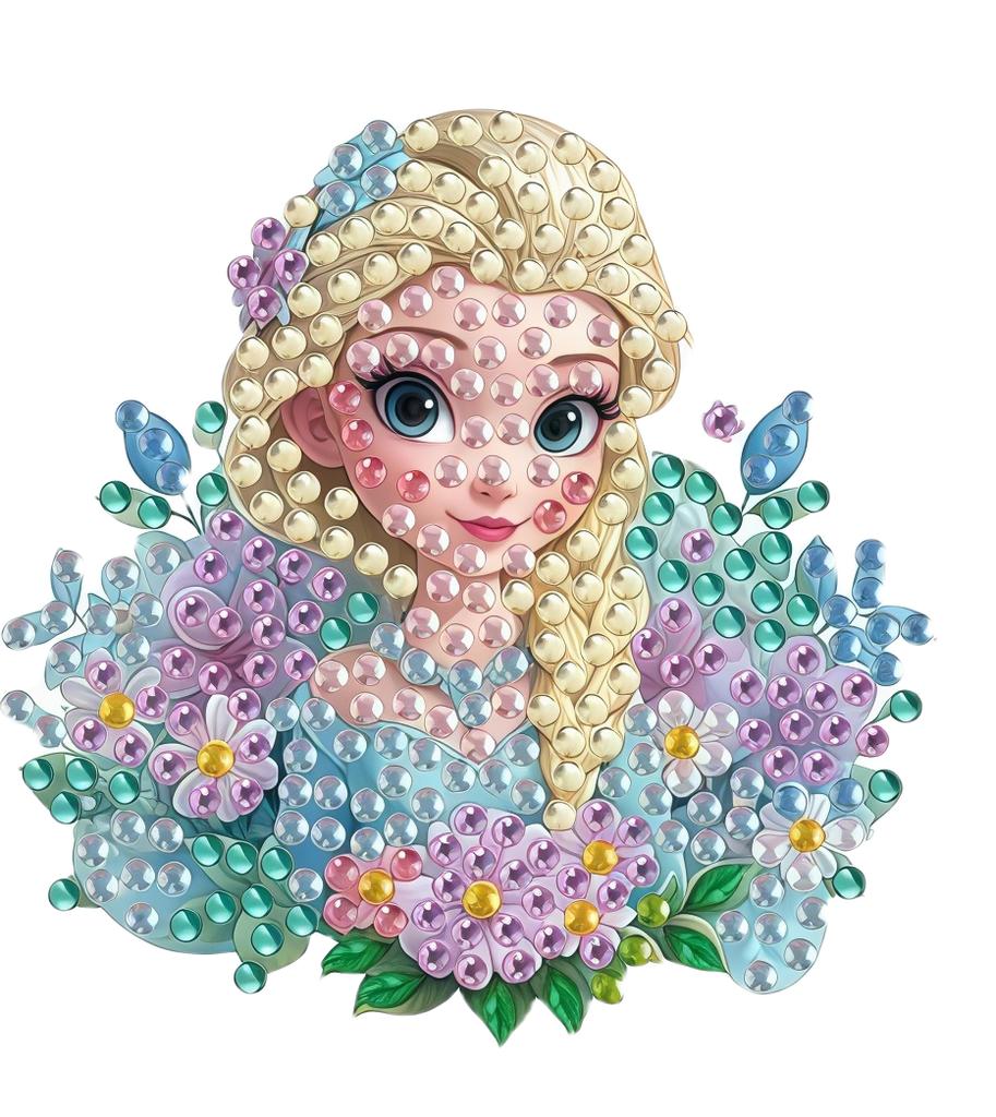 DIY Diamond Painting Refrigerator Magnets, Disney Princess Theme, Cross-stitch Round Diamond Handicraft Home Decoration Gift