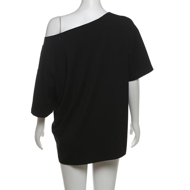 Casual Relax Woman T-shirt Letter 2025 Women Hot New Versatile Street Atmosphere Style Fashionable Chick Summertime Tops
