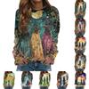 Women's Halloween Printed Long Sleeve Round Neck Raglan Sleeve Pullover Top