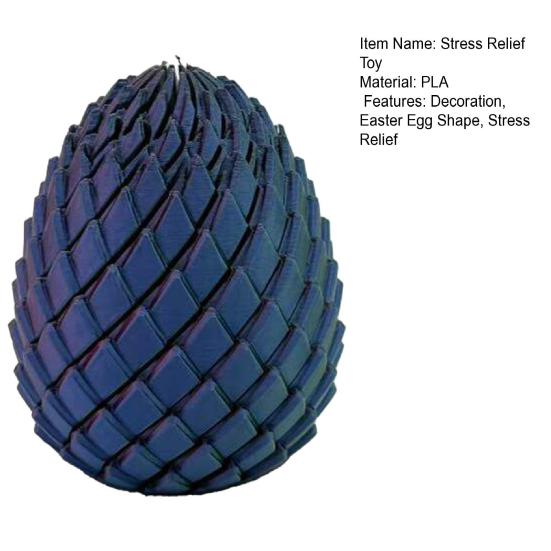 3D Printed Twisting Egg Toy Stress Relief Spiral Easter Egg Toy Dragon Egg Office Desk Fidget Toy Easter Basket Stuffers Party Favors